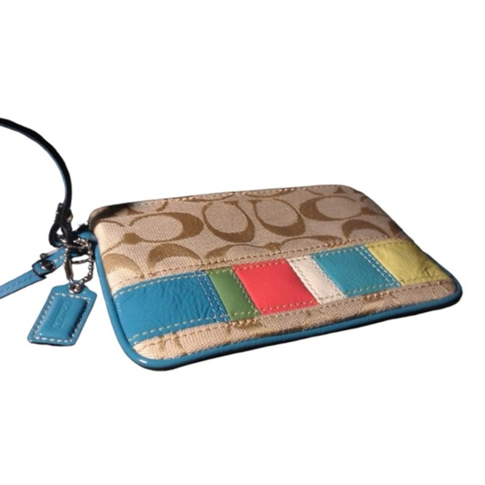 NWT Coach Patchwork Monogram Wristlet Wallet